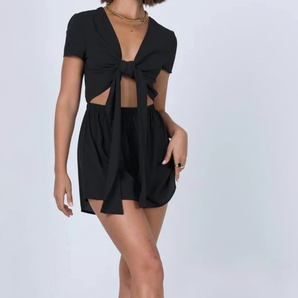 Princess Polly Black cutout romper size M